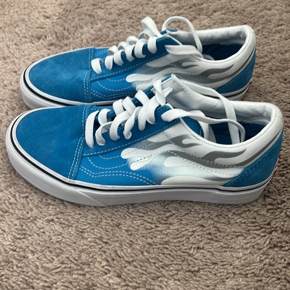 (Flame) Meditrraninbltwht Old Skool Vans - Picture 2 of 4